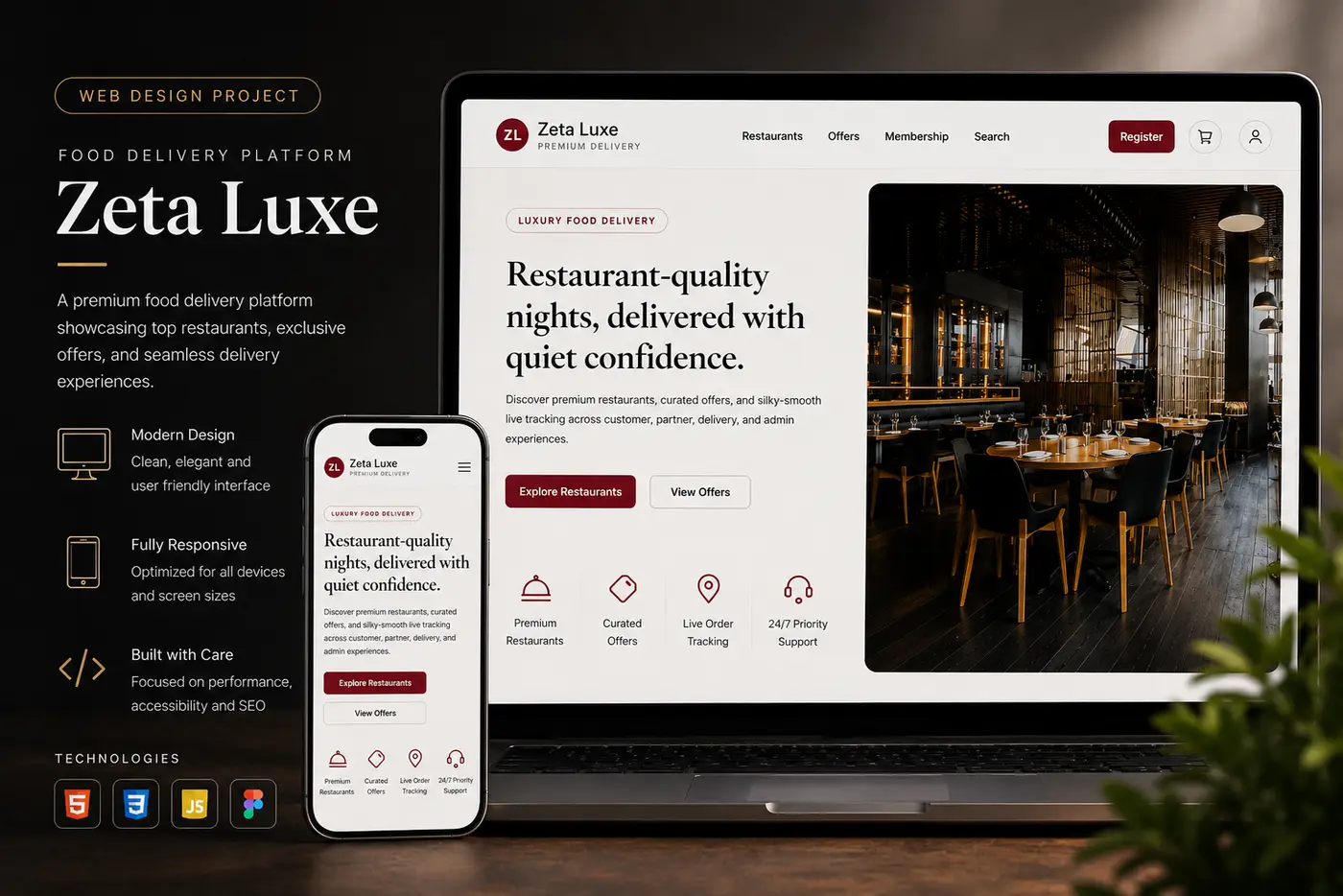 Food Delivery App Design project by Oracraft