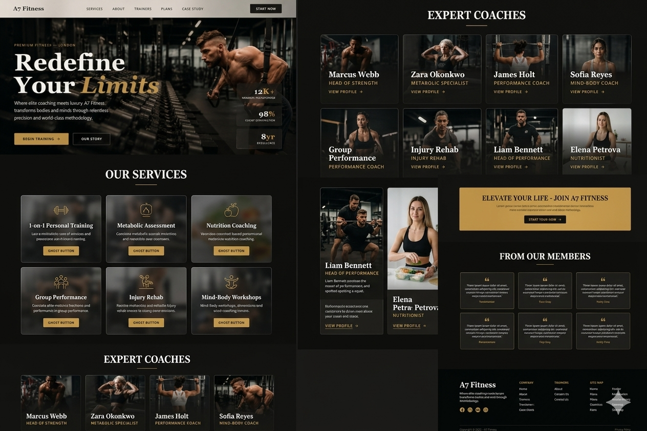 FitZone Gym Website website design gallery image 2