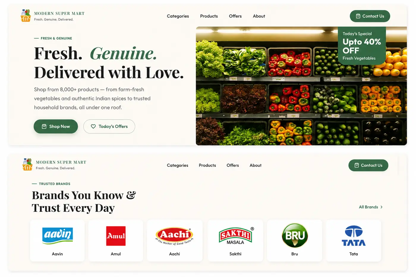 FreshMart Online Store website design gallery image 1