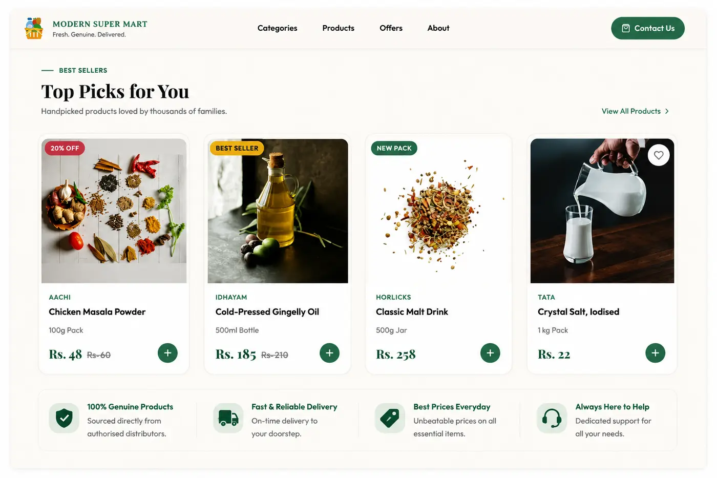 FreshMart Online Store website design gallery image 2