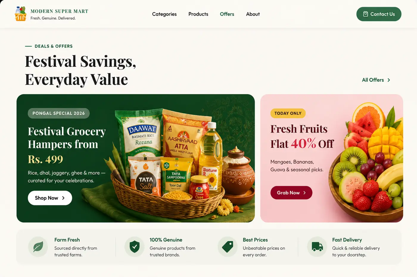 FreshMart Online Store website design gallery image 3
