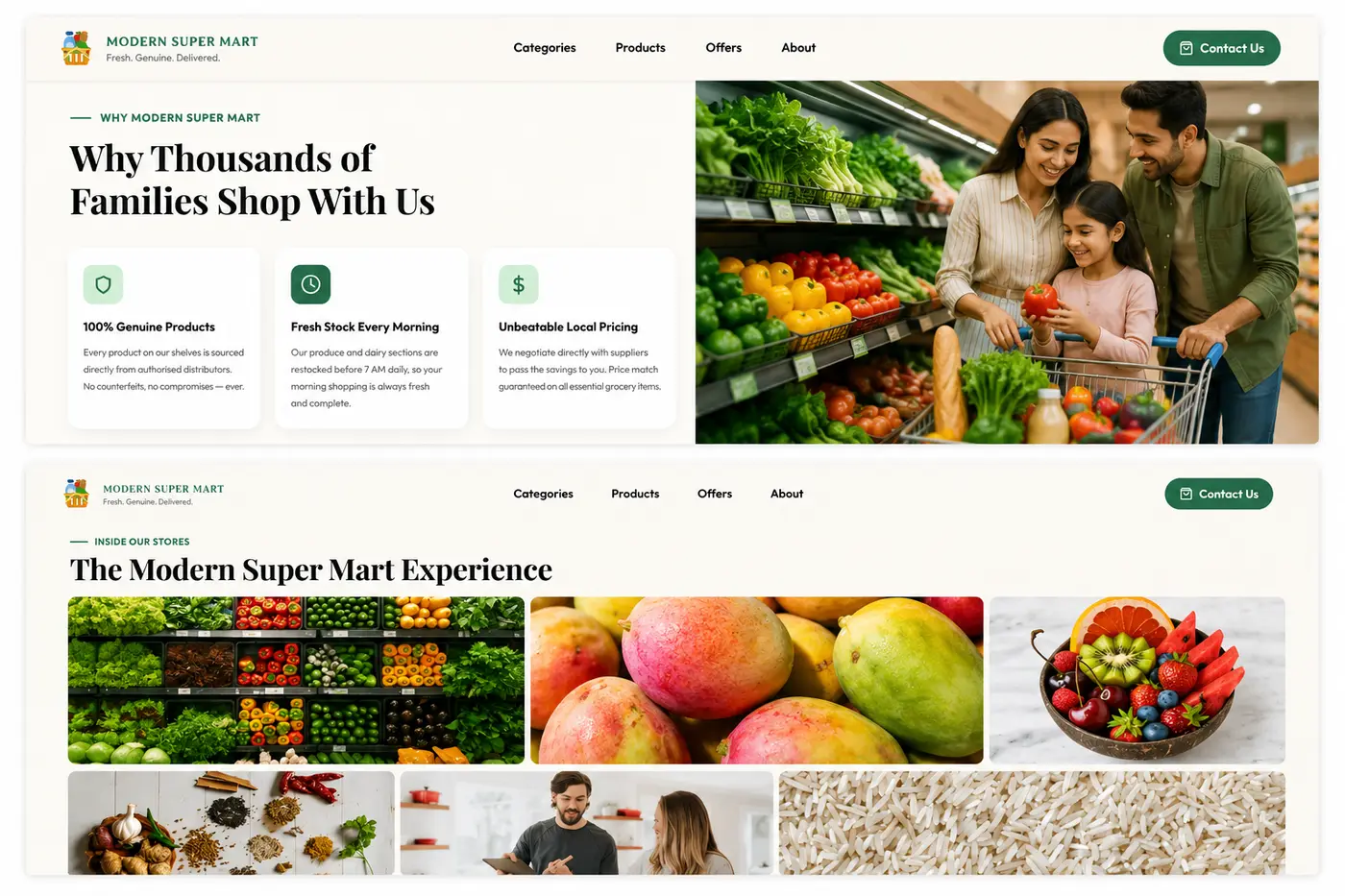 FreshMart Online Store website design gallery image 4