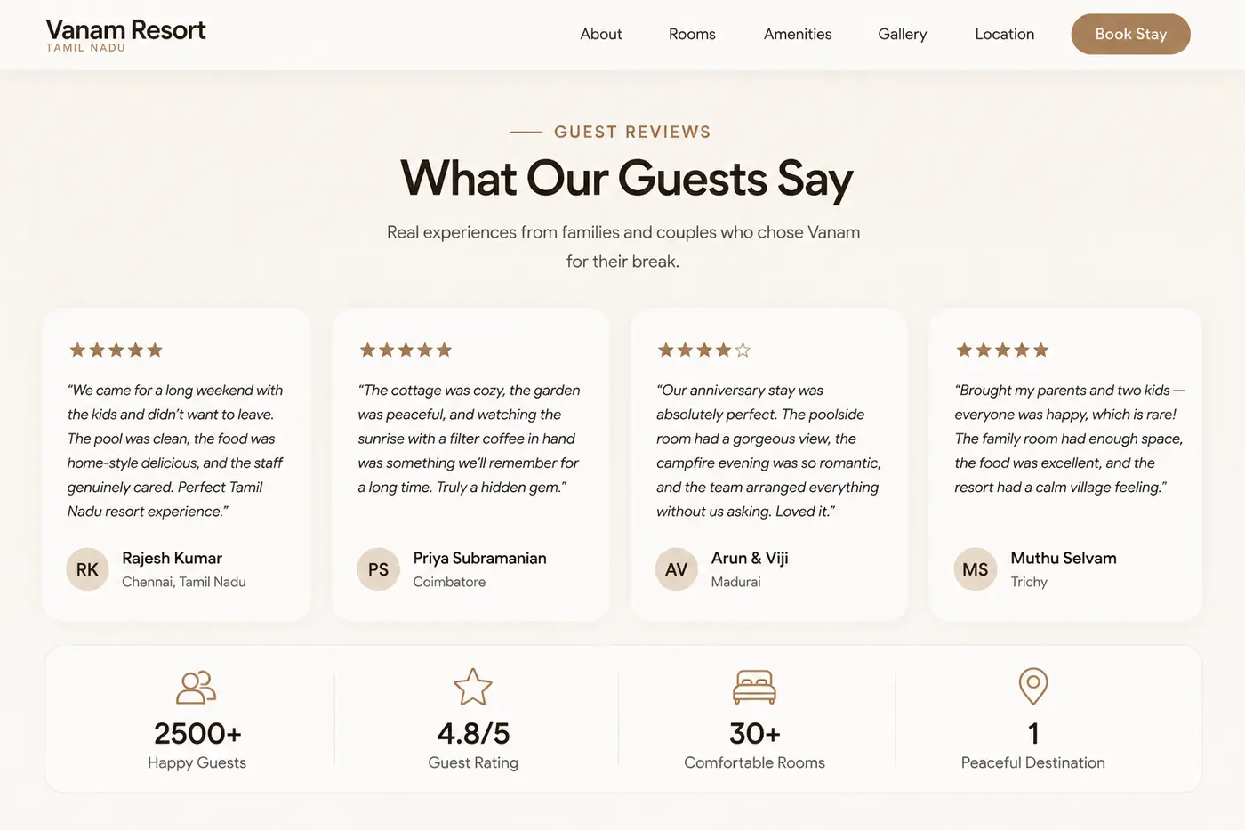 Resort Booking Website website design gallery image 4