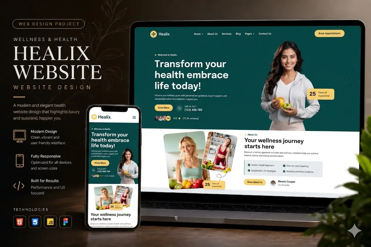 Wellness Care Website project by Oracraft